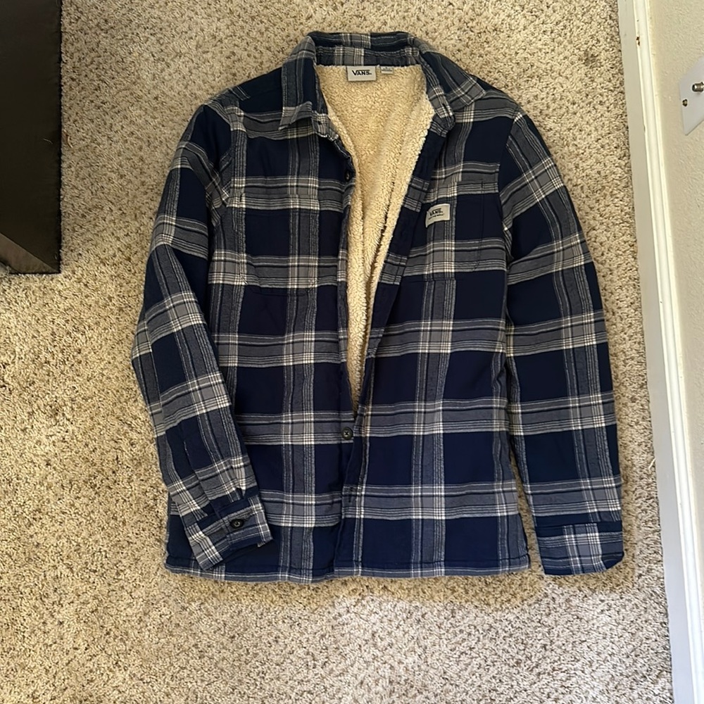 Can flannel Sherpa lined Shacket